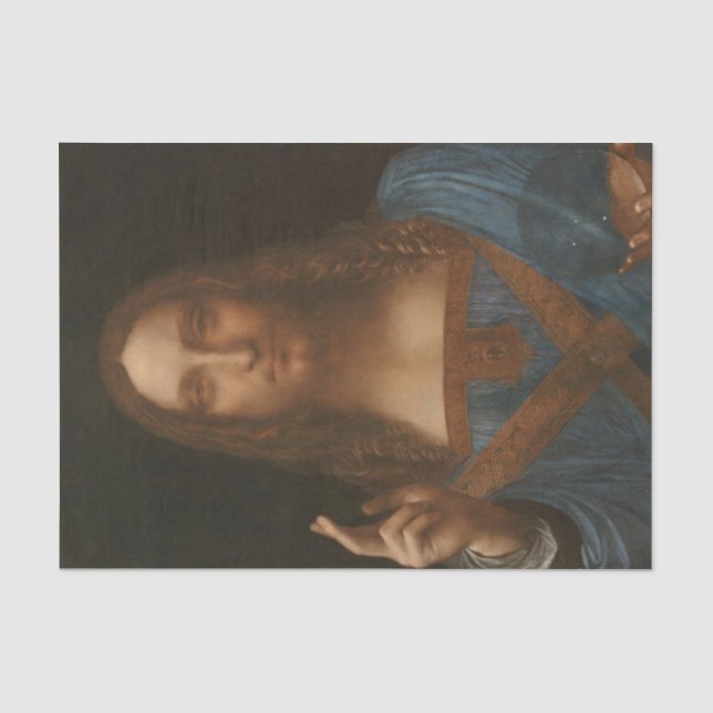 Jesus Christus von Leonardo da Vinci, Schmerz der  Seidenpapier (Vorderseite)