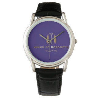 Jesus Christus von Nazareth, lila, Sportuhr Armbanduhr