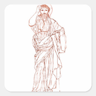 Jesus Christus von Nazareth Sohn Gottes Quadratischer Aufkleber