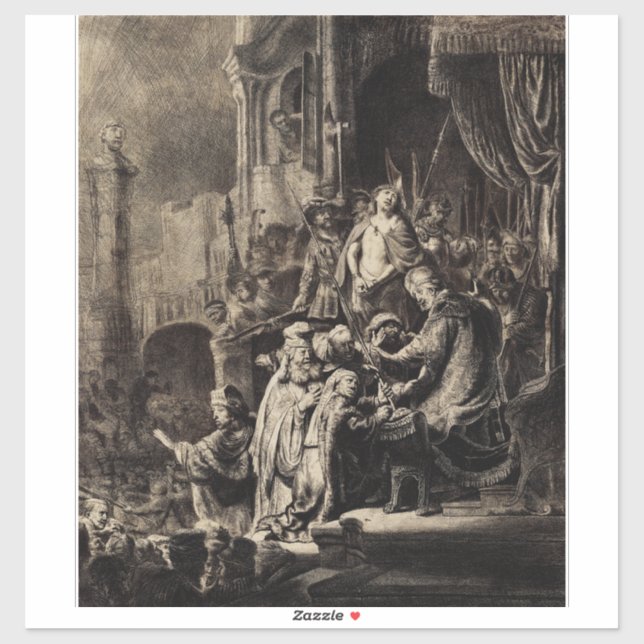Jesus Christus vor Pilate Aufkleber (Blatt)