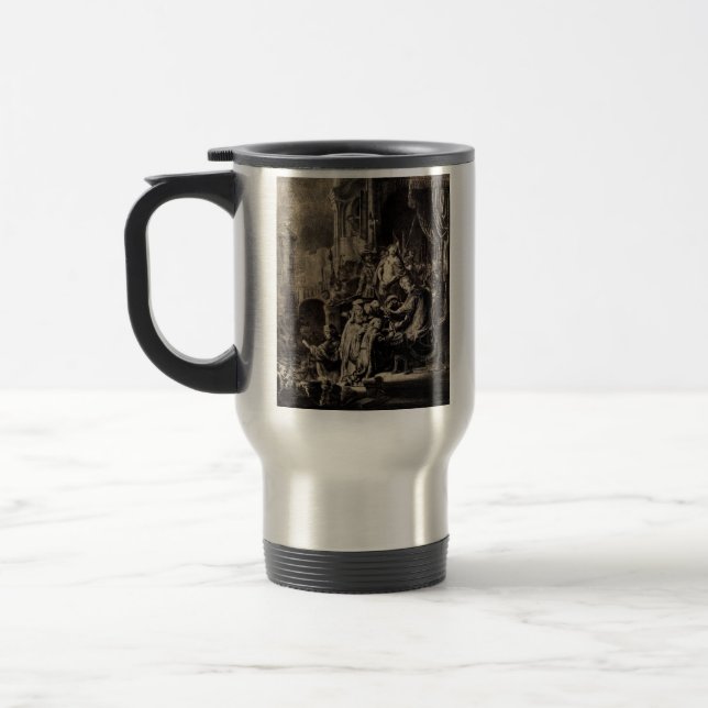 Jesus Christus vor Pilate Reisebecher (Links)