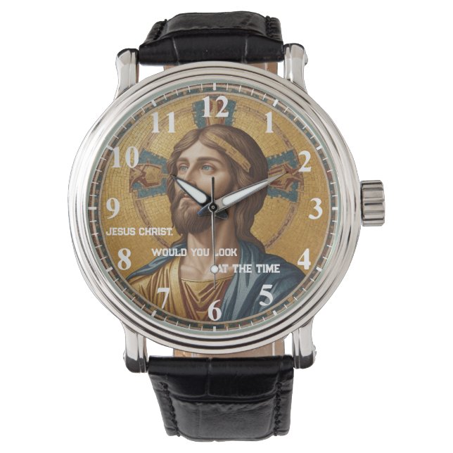 Jesus Christus würde Sie sich die Time Blue Gold a Armbanduhr (Vorderseite)