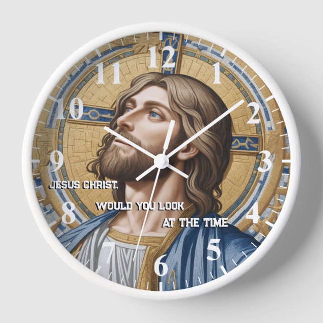 Jesus Christus würde Sie sich die Time Gold Blue a Uhr (Vorderseite)