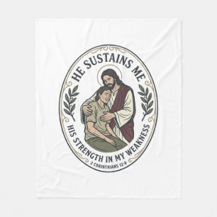 Jesus Chronische Krankheit Ermutigung T-Shirt Insp Fleecedecke