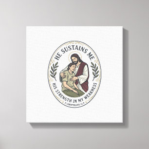 Jesus Chronische Krankheit Ermutigung T-Shirt Insp Leinwanddruck