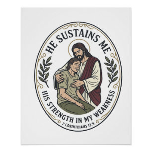 Jesus Chronische Krankheit Ermutigung T-Shirt Insp Poster