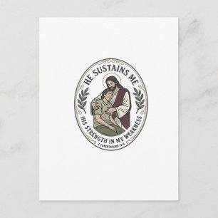 Jesus Chronische Krankheit Ermutigung T-Shirt Insp Postkarte