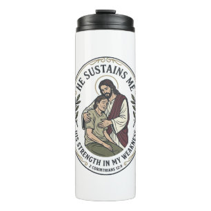 Jesus Chronische Krankheit Ermutigung T-Shirt Insp Thermosbecher