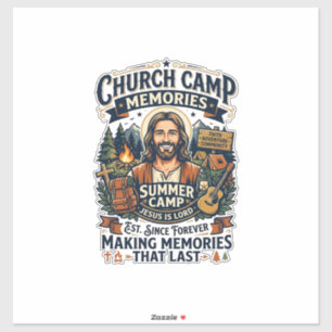 Jesus Church Camp VBS Nostalgie-Shirt Glaube basie Aufkleber