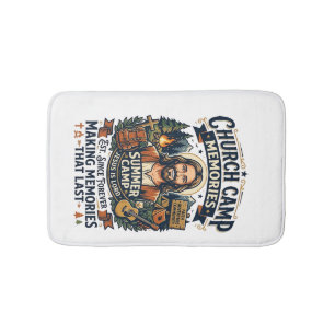 Jesus Church Camp VBS Nostalgie-Shirt Glaube basie Badematte