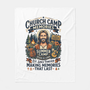 Jesus Church Camp VBS Nostalgie-Shirt Glaube basie Fleecedecke
