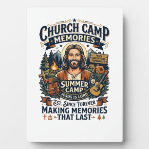 Jesus Church Camp VBS Nostalgie-Shirt Glaube basie Fotoplatte