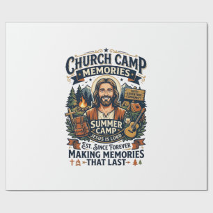 Jesus Church Camp VBS Nostalgie-Shirt Glaube basie Geschenkpapier