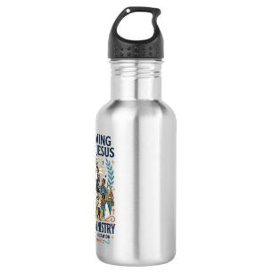 Jesus Church Merch Jugendcamp-Shirt Glaube Ba Edelstahlflasche