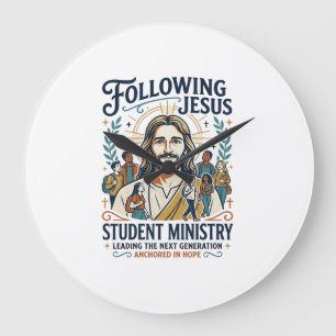 Jesus Church Merch Jugendcamp-Shirt Glaube Ba Große Wanduhr