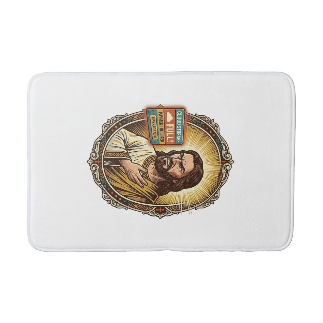 Jesus Cloud-Speicher voll Warnung Paywall Tech Hum Badematte (Vorderseite)