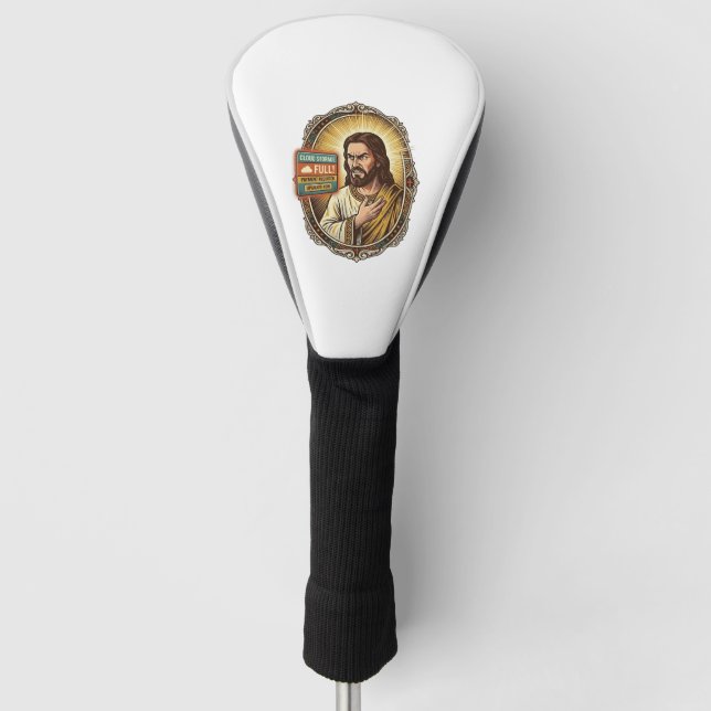Jesus Cloud-Speicher voll Warnung Paywall Tech Hum Golf Headcover (Vorderseite)