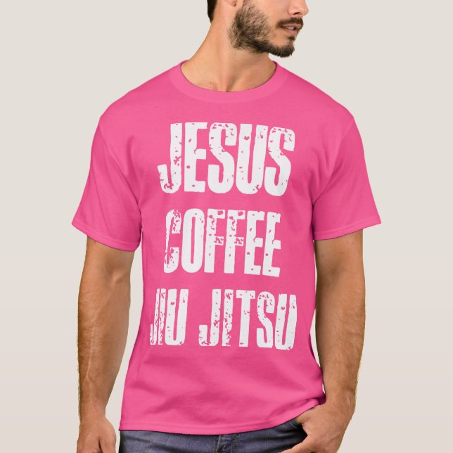 Jesus Coffee Jiu Jitsu - Brasilianischer Jiu-Jitsu T-Shirt (Vorderseite)