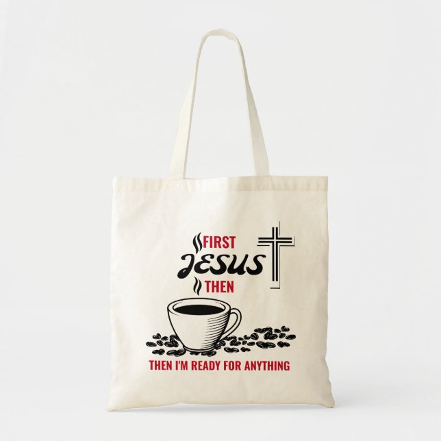 Jesus Coffee Lover Tragetasche (Vorne)