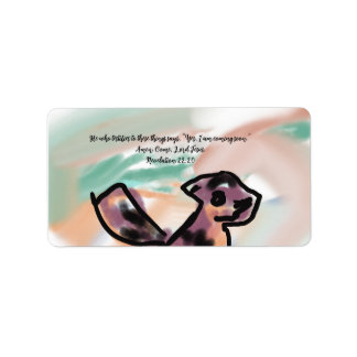 jesus coming  adressaufkleber