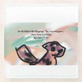 jesus coming  glasuntersetzer