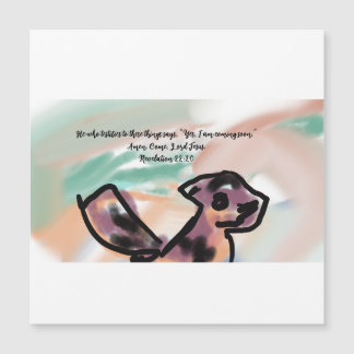 jesus coming  magnetkarte