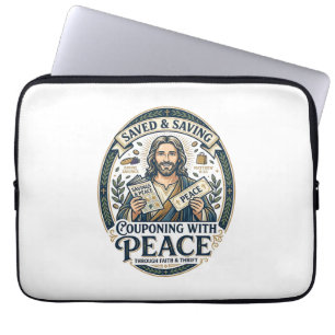 Jesus Coupon Sparsamkeits-Shirt Glaube Basiertes D Laptopschutzhülle