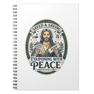 Jesus Coupon Sparsamkeits-Shirt Glaube Basiertes D Notizblock
