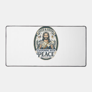 Jesus Coupon Sparsamkeits-Shirt Glaube Basiertes D Schreibtischunterlage