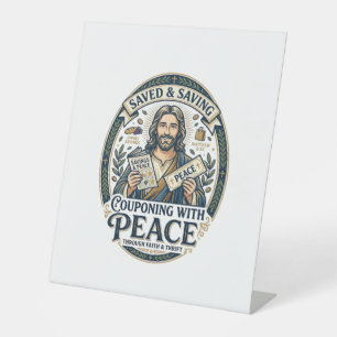 Jesus Coupon Sparsamkeits-Shirt Glaube Basiertes D Sockelschild