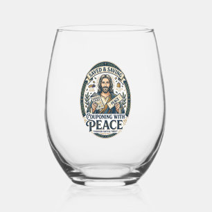 Jesus Coupon Sparsamkeits-Shirt Glaube Basiertes D Weinglas Ohne Stiel