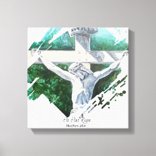 Jésus Croix Bible Verse Foi Toile Imprimer