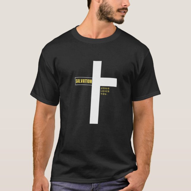 Jesus Cross Christ Rettete mir Heilsquote Zitat Sp T-Shirt (Vorderseite)