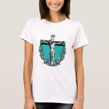 Jesus Cross Crucifixe Ostern Weihnachten Aquamarin