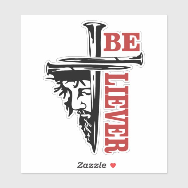 Jesus Cross Nail Design – Powerful Christian Aufkleber (Blatt)
