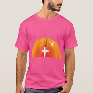 Jesus Cross Sunset Taube mit Olivenzweig Faith ch T-Shirt