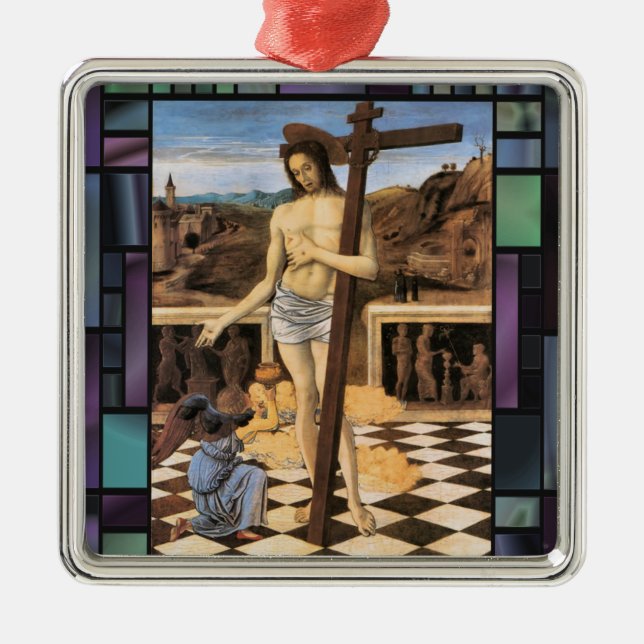 Jesus Cross Vintag Art Bellini Ornament (Vorne)