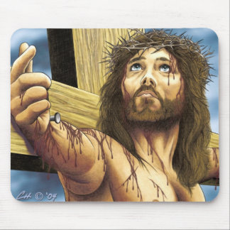 Jesus Crucified Mousepad
