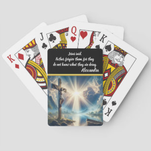 Jesus Crucified Oove Waters erwartet Auferstehung Spielkarten