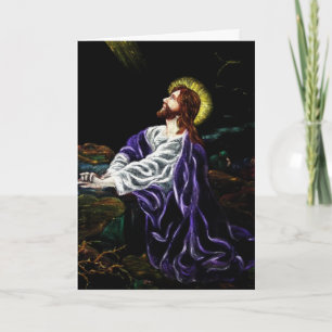 Jésus dans le Jardin de Gethsémani Carte de Pâques