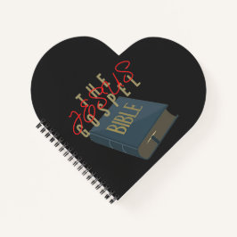 Jesus, das Evangelische Bibelherz geformt Notizbuch