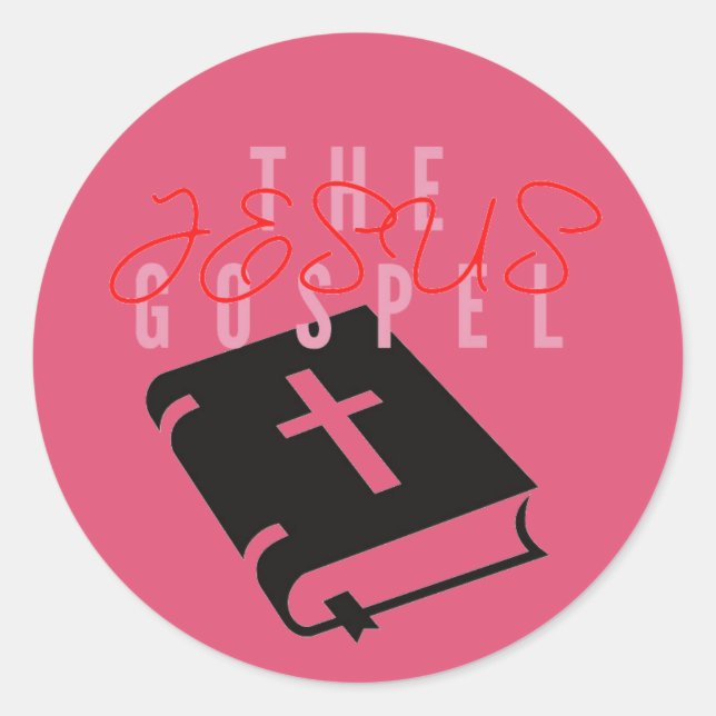 Jesus das Evangelium rosa Runder Aufkleber (Vorderseite)