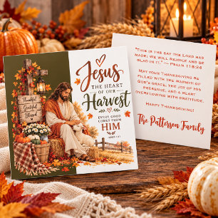 Jesus, das Herz unserer Ernte, Thanksgiving-Karte Karte