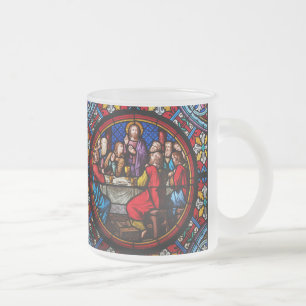 Jesus das letzte Essen mit seinen Jüngern Mattglastasse