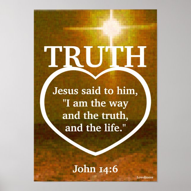 Jesus das Licht der Wahrheit Bibel Verse-individua Poster (Vorne)