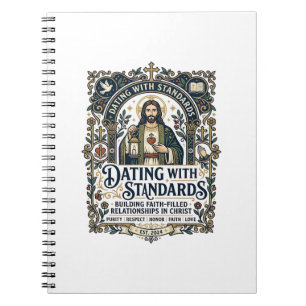 Jesus Dating Christian Relationship Humor T-Shirt Notizblock