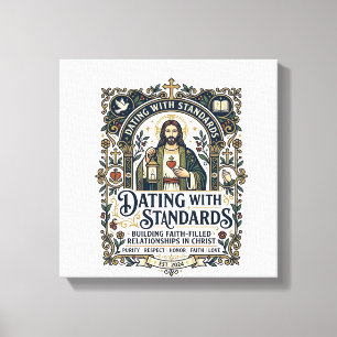 Jesus Dating Christliche Beziehung Humor T-Shirt F Leinwanddruck