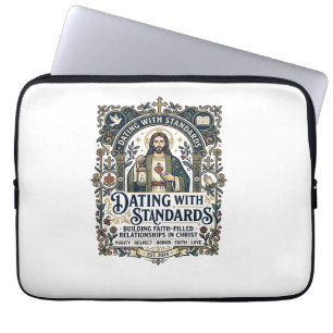 Jesus Dating Christliche Beziehungs Humor Shirt Fa Laptopschutzhülle