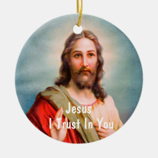 Jesus, dem ich vertraue, keramik ornament