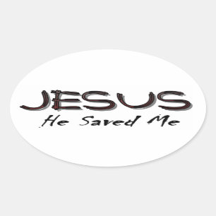 Jesus, den er mir gerettet hat ovaler aufkleber